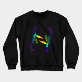 CIRCLING WHALES RAINBOW Crewneck Sweatshirt